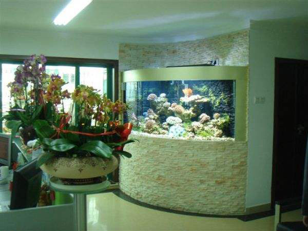 大理石包边鱼缸